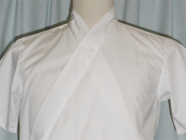 【着物風半袖シャツ】スピオーノ【白・M・綿＋化繊】